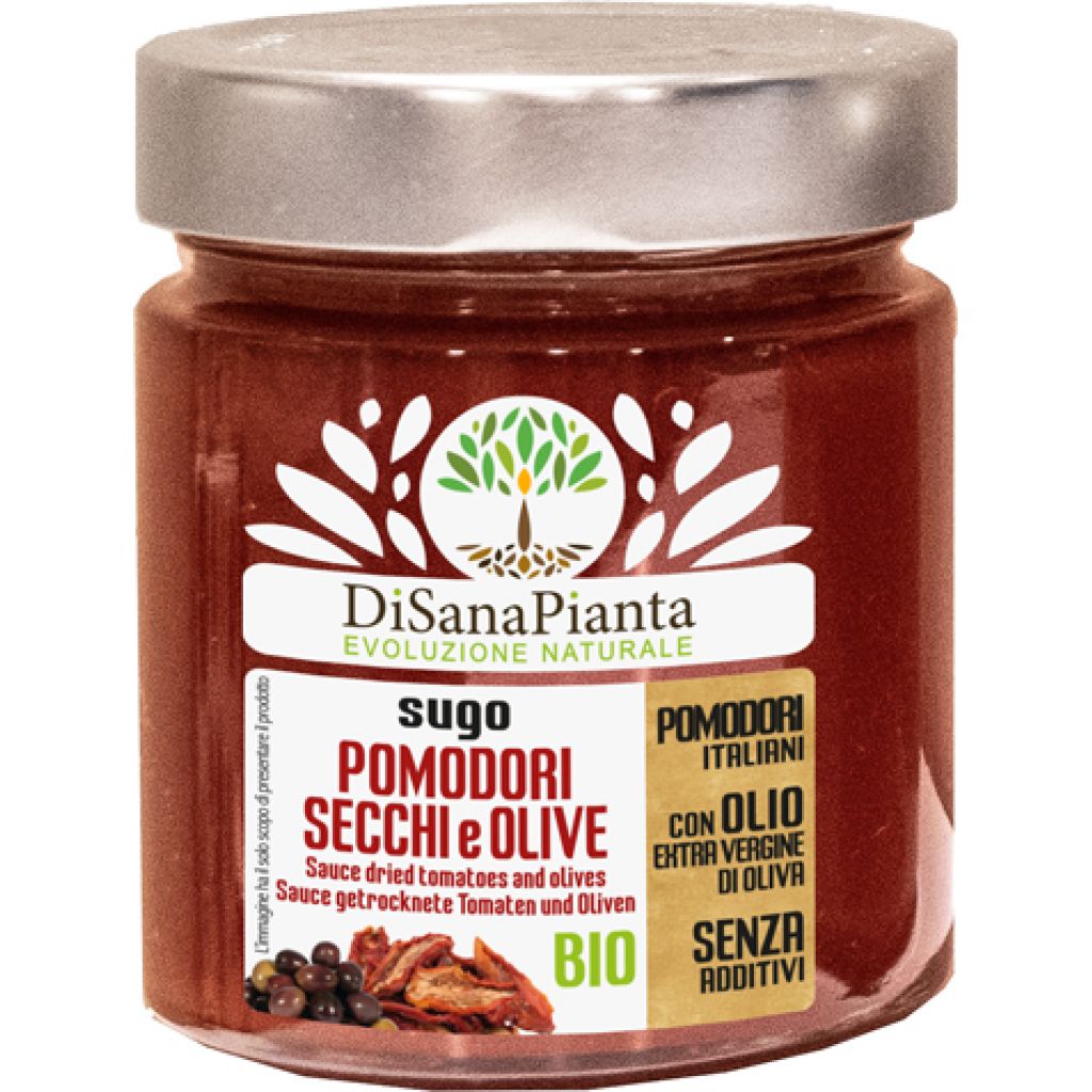 SUGO BIO POMODORO, POMODORI SECCHI E OLIVE 195g