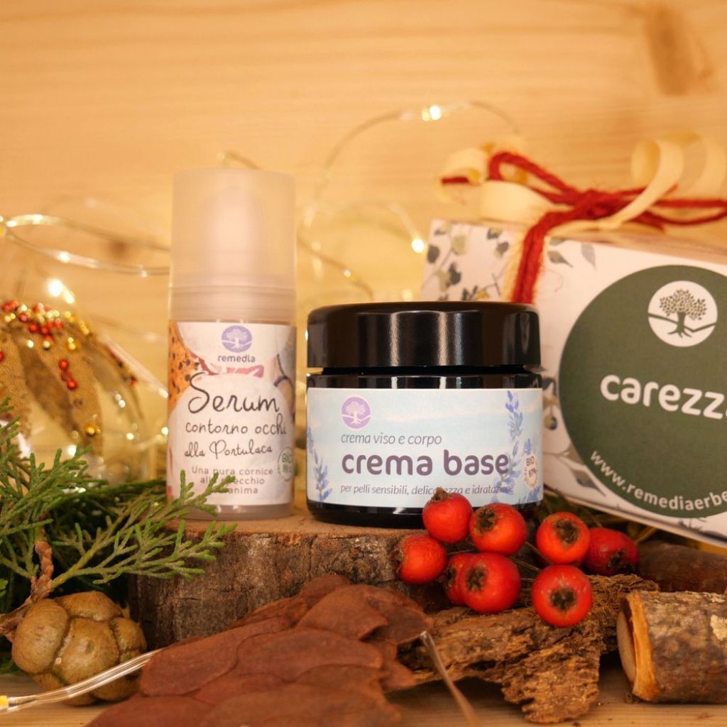 Pacchetto regalo Carezza: crema base e siero alla Portulaca