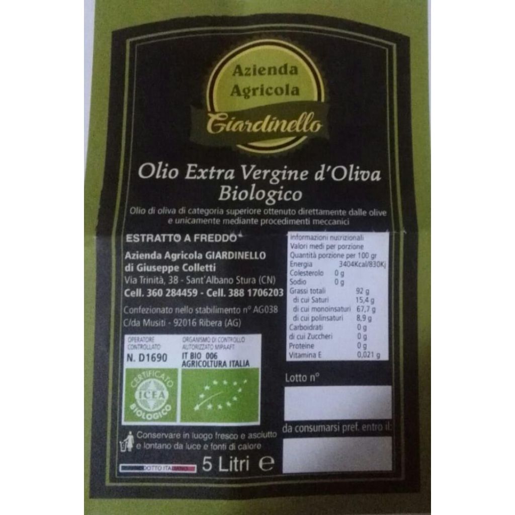 Olio evo 3 lt