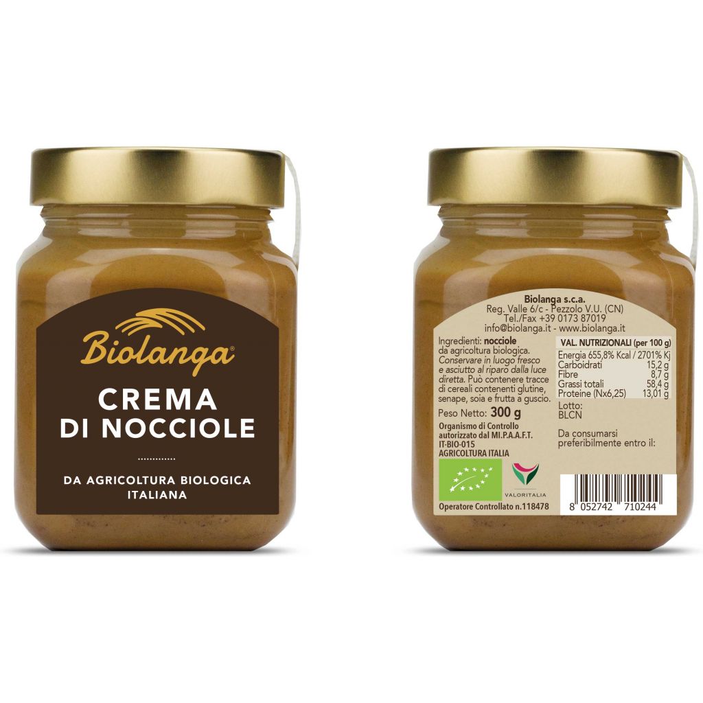 Pasta di nocciole TGT tostate bio vasetto vetro 300 g