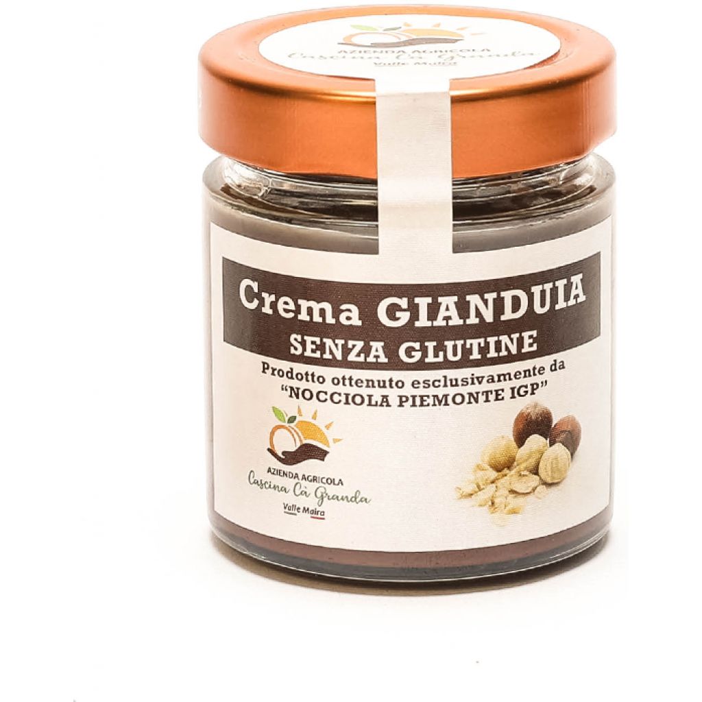 Crema Gianduia al 50 % di nocciole Piemonte Igp. Senza Glutine