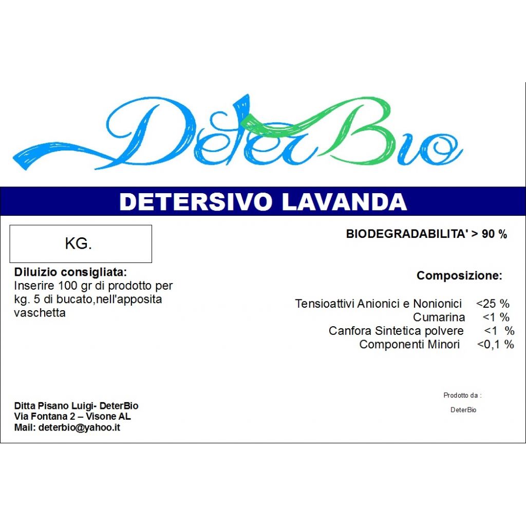 Detersivo bucato lavatrice lavanda kg. 10