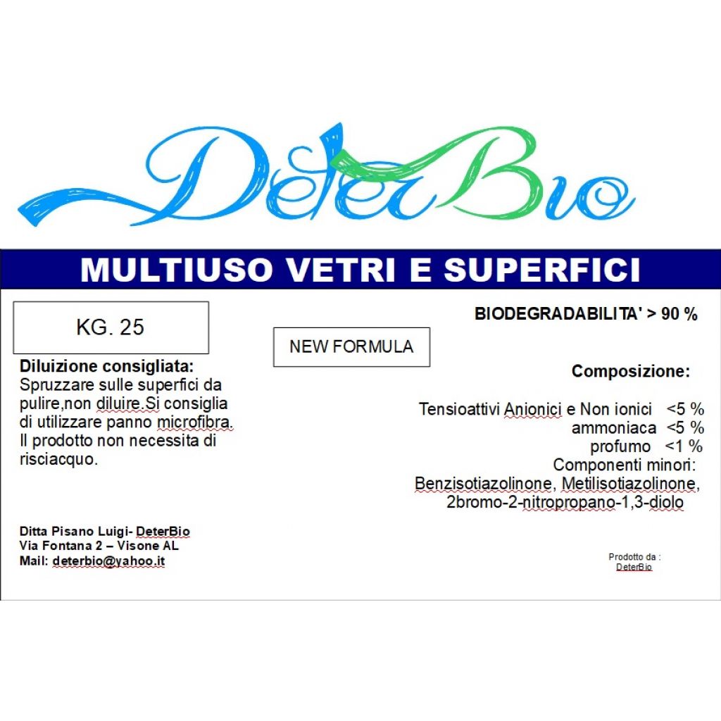 MULTIUSO VETRI E SUPERFICI LT.25