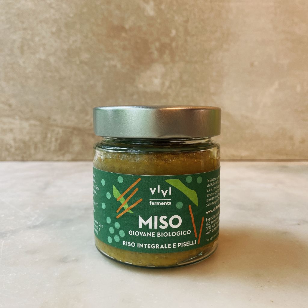 Miso giovane biologico. Riso e piselli