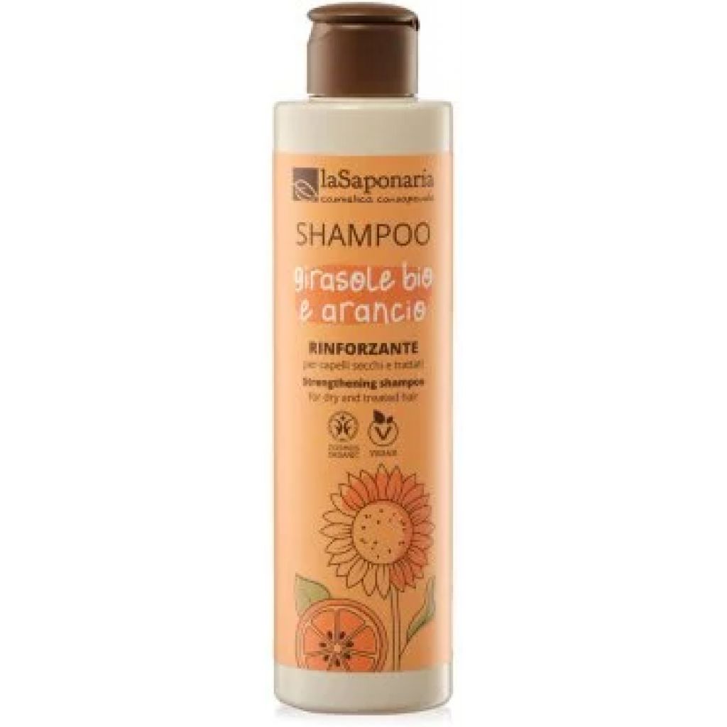 Shampoo rinforzante. GIRASOLE BIO E ARANCIO 200 ml