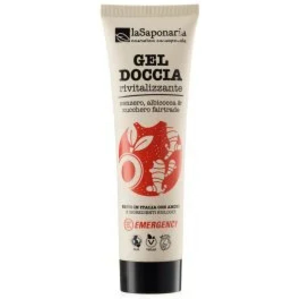 Gel Doccia rivitalizzante Emergency - Zenzero, Albicocca e Zucchero Fair Trade (150 ml)