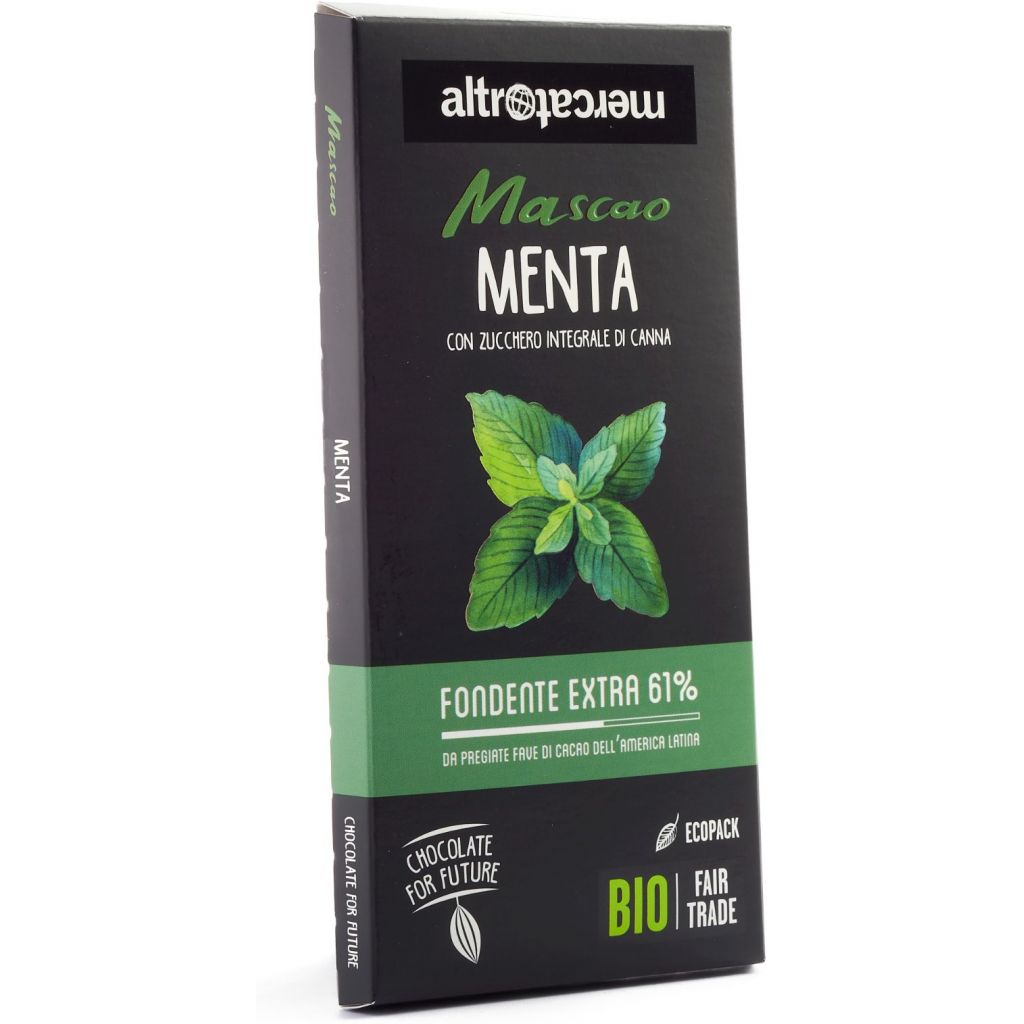 Cioccolato Mascao fondente extra alla menta - bio - 100g